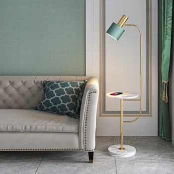 Торшер в скандинавском Instagram стиле Гостиная Диван Приставной столик Прикроватная тумбочка для спальни Современная Простая и легкая Роскошная вертикальная настольная лампа