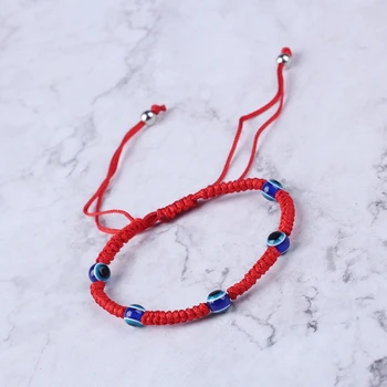 Турецкий браслет от сглаза, красная веревка, регулируемая плетеная красная веревка для ежедневного использования.