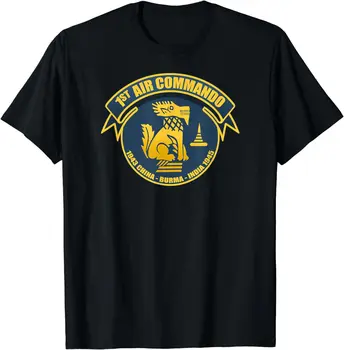 Футболка The 1st Air Commando Group из 100% хлопка с круглым вырезом, летняя повседневная мужская футболка с коротким рукавом, размер S-3XL