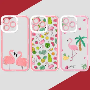 Чехол для телефона Flamingo Чехол для телефона для iPhone 11 12 13 Mini Pro Max 14 Pro Max Case shell Funda Cover