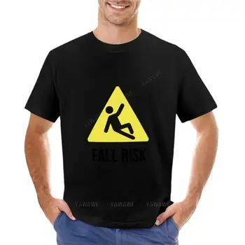 мужская футболка, футболка с риском падения, футболка с коротким рукавом, мужская одежда, черная футболка, мужская